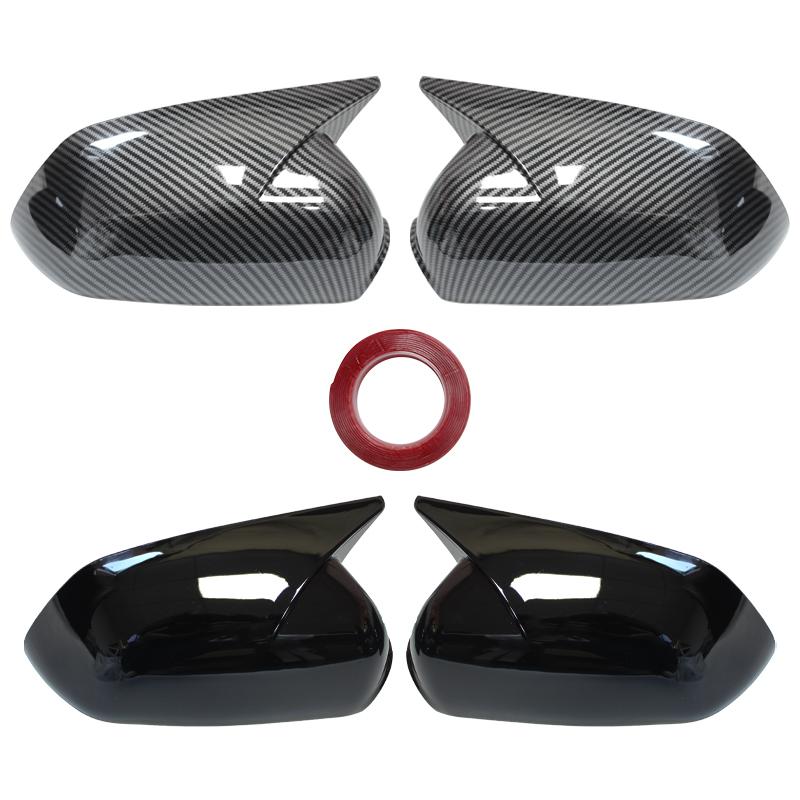 Pour Skoda Octavia MK2 A5 2004-2008 Pour VW Polo 2005-2009 Autocollant de Voiture Couvercle de Rétroviseur Latéral Capuchon d'Aile Garniture de Boîtier de Porte Extérieure