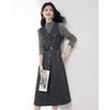 Xinfei Feather Wool Suspender Skirt Two-Piece Set