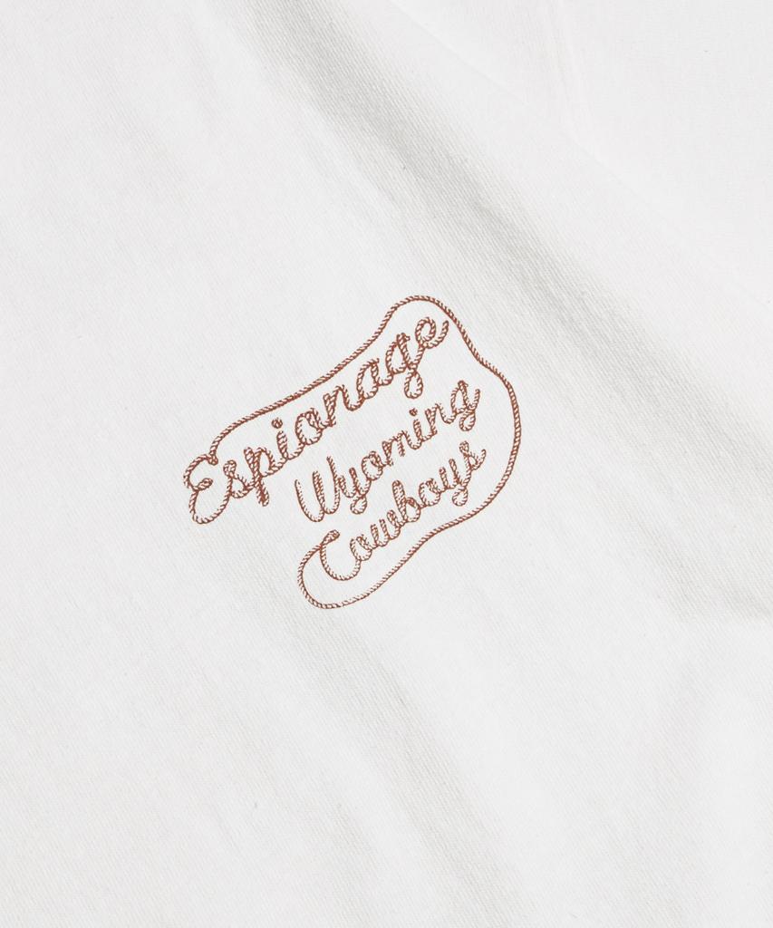 ESPIONAGE Wyoming Cowboys Heavyweight Tee Off White