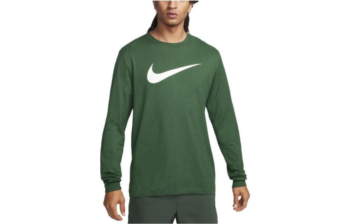 Nike T Shirts Men s Green Crew Neck Moderate DZ2987-323 S
