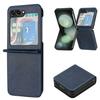 For Samsung Galaxy Z Flip5 5G Case Calf Texture PU Leather Shockproof Phone Cover