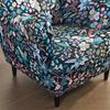 Pastoral Style Wing Chair Cover Stretch Spandex Backrest Armchair Cover Sofa Covers with Seat Cushion Covers Furniture Protector