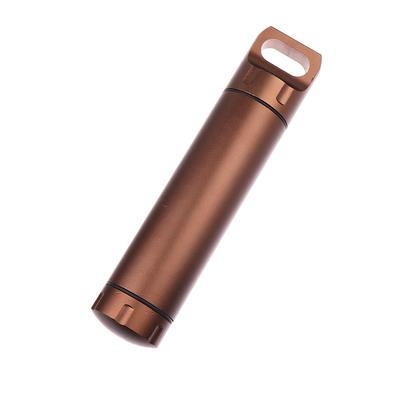 Draagbare, waterdichte capsulefles van aluminiumlegering, afsluitbare pillendoos voor buiten, mini-theeblikje, afgesloten tankbus.