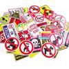 50 bucăți semne de avertizare autocolante impermeabile