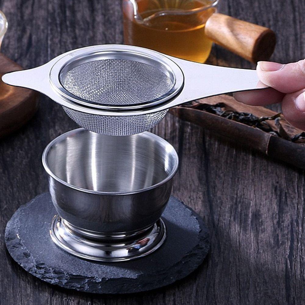 Stainless Steel Tea Strainer Set Fine Mesh Hanging Tea Infuser  Tea Brewing