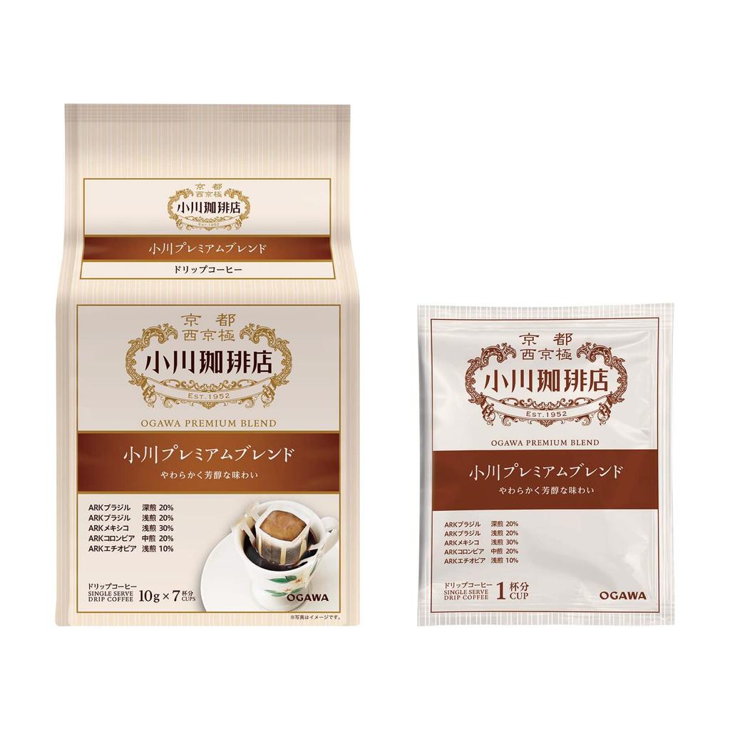 Ogawa Coffee Shop Ogawa Premium Blend Drip Coffee, 7 Cups, 70g X 3 Packs