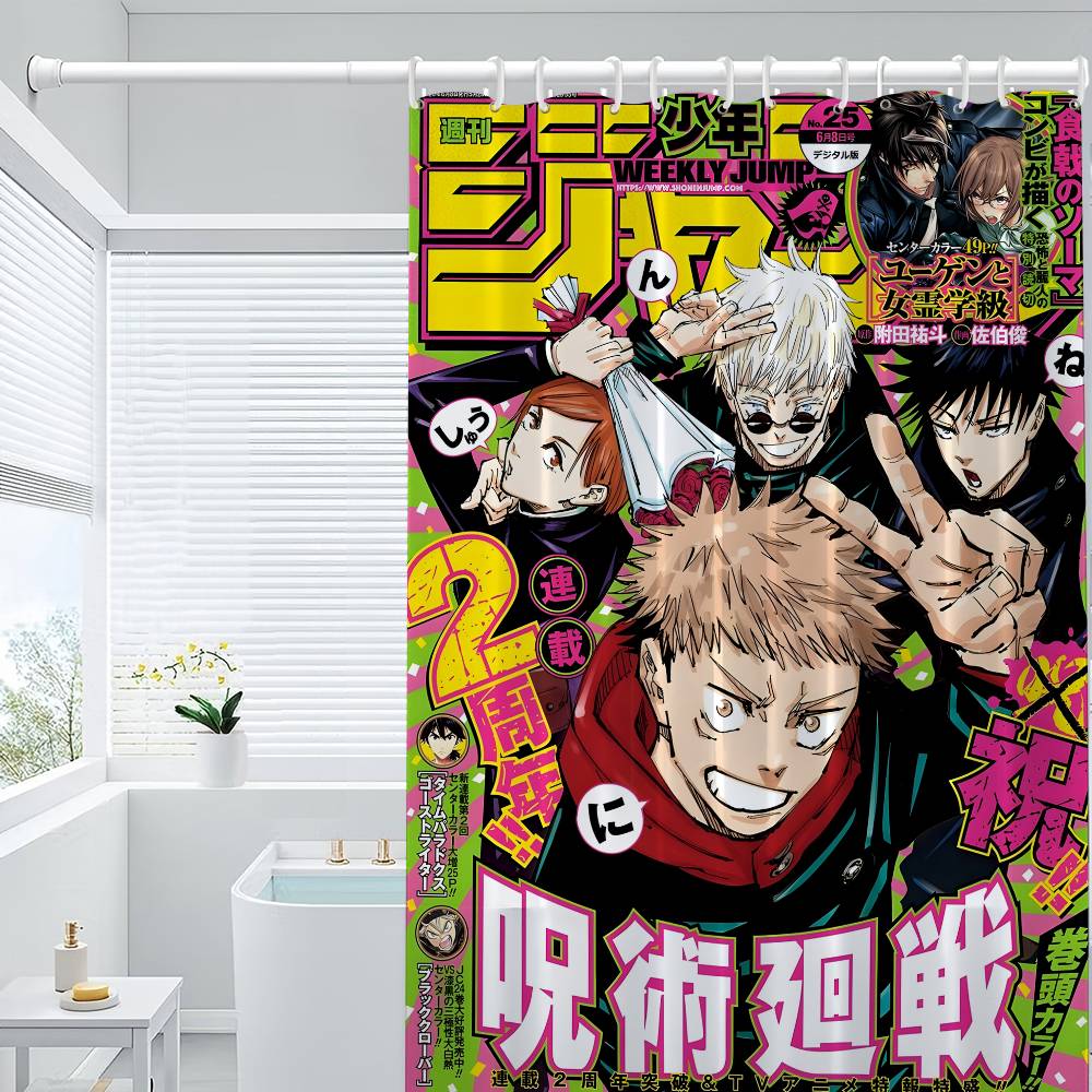 J-Jujutsues Japan Anime K-Kaisenes Waterproof Fabric Shower Curtain Bathroom Decoration Curtain Home Shower Curtain