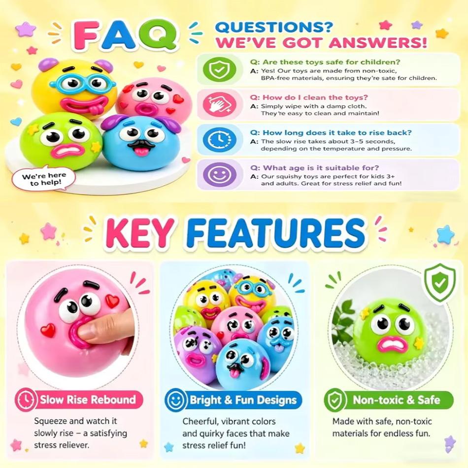 New Smushers Curiosities Dog Face Swap Squishy Toy Soft Moldable Slow Rise Hand Squeezer Stress Relief Cute Animal Fidget Fun Gift For Adults & Kids