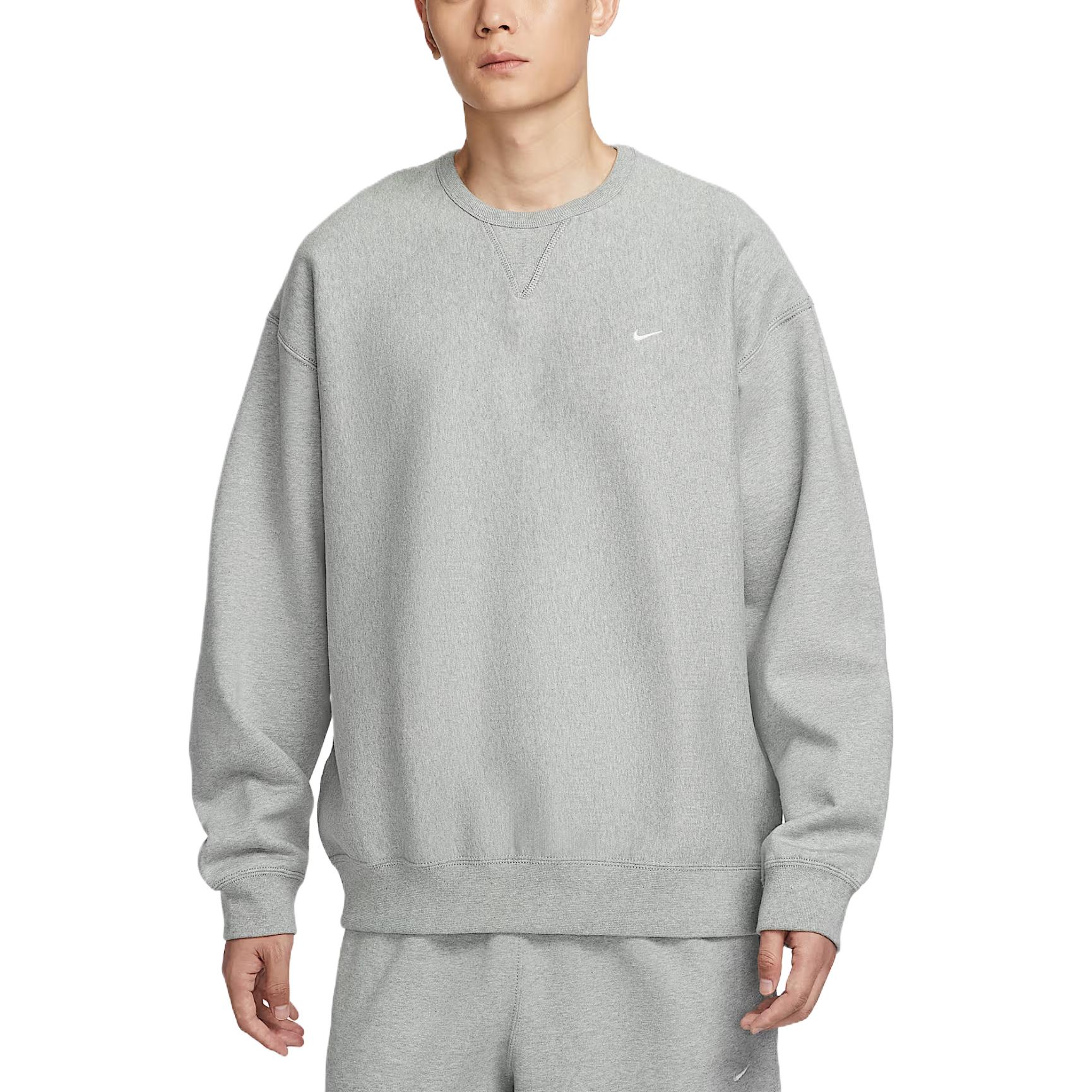 Nike Solo Swoosh Solid Color Loose Comfortable Hoodie Men Hoodies HV1087-063 L