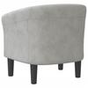 Club Chair Light Grey Velvet