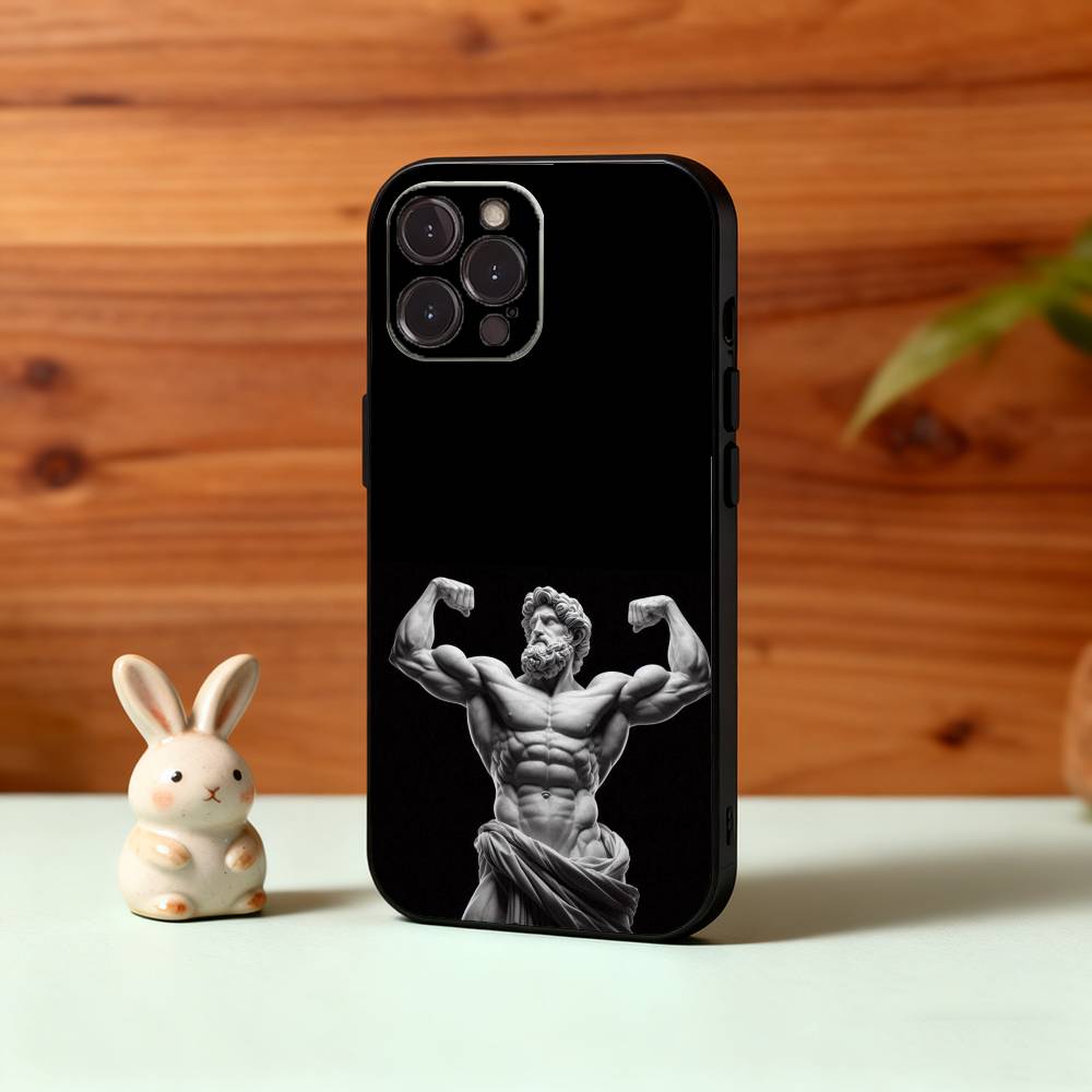 

Greek Mythology Statue Fitness GYM Phone Case For iPhone17,16,15,14,13,12,Plus,Pro Max, 5G Others Soft Black Cover iPhone13PROMAX