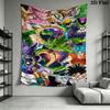 Son Goku Wall Tapestry Aesthetic Wall Hanging Printed Fabric Blanket Decorative Tapestries For Bedroom Living Room Home Decor