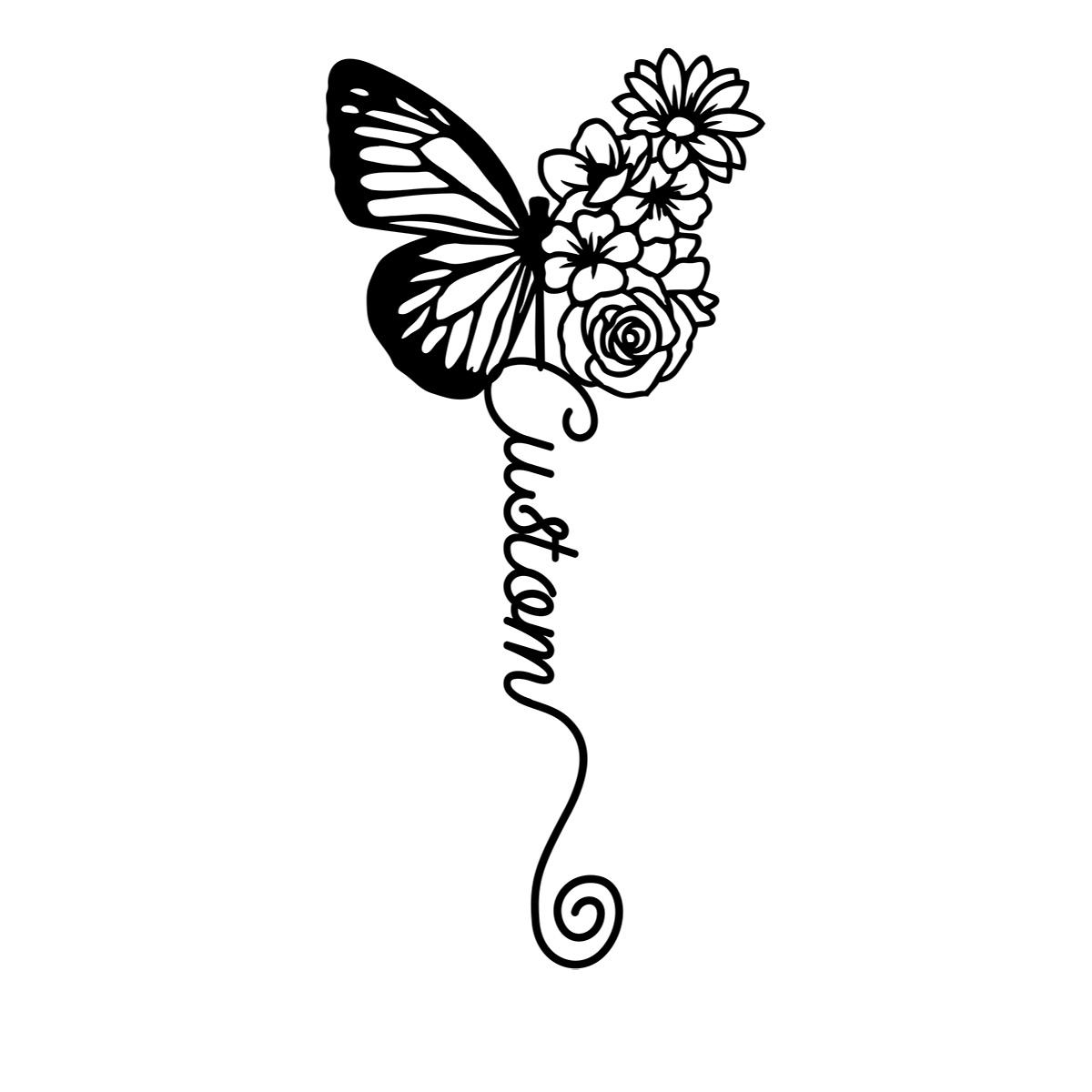 Vintage Metal Bookmark Butterfly Flower Lotus, Teacher Reader Gift, Unique Back to School