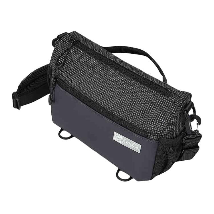 New Skechers Fabric Crossbody Bag, Shoulder Bag Regular Unisex Black Plaid All Over Print L125U035-053F