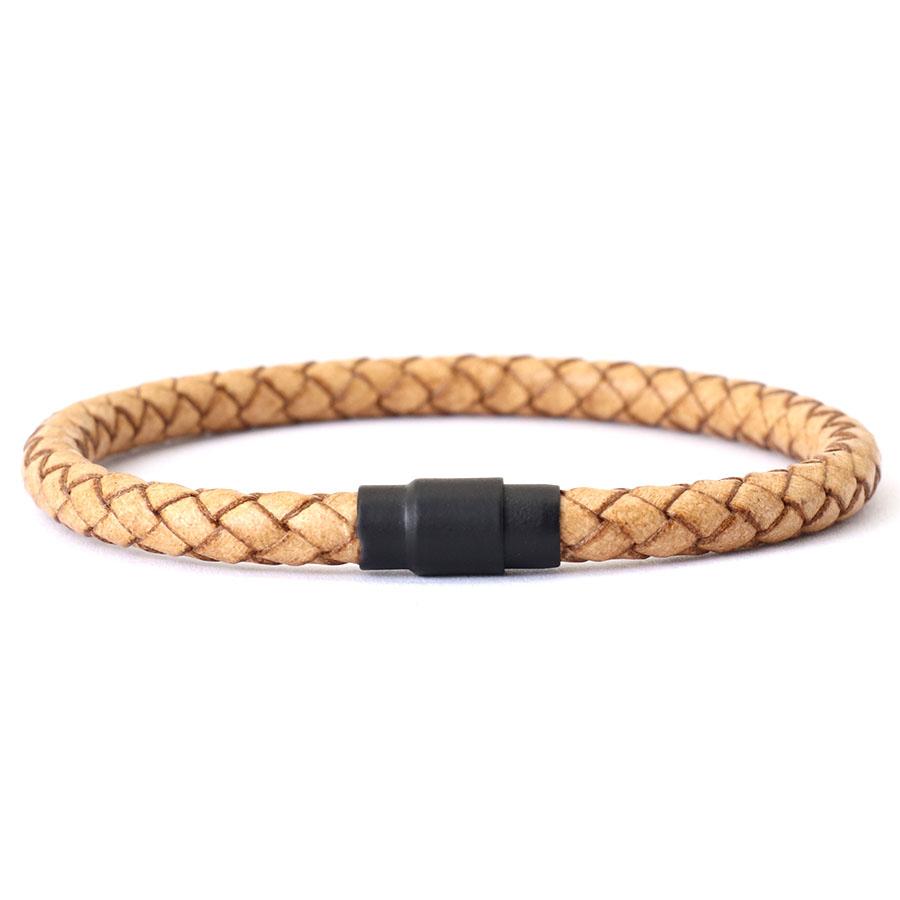 Noter Mens Leather Bracelet Bangle Black Magnet Buckle Matching Stackable Braslet Leisure Accessories Pulsera Hombre Jewelry