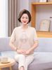 2026 New Chinese Style Ice Silk Short Sleeve Top for Middle-aged and Elderly Women