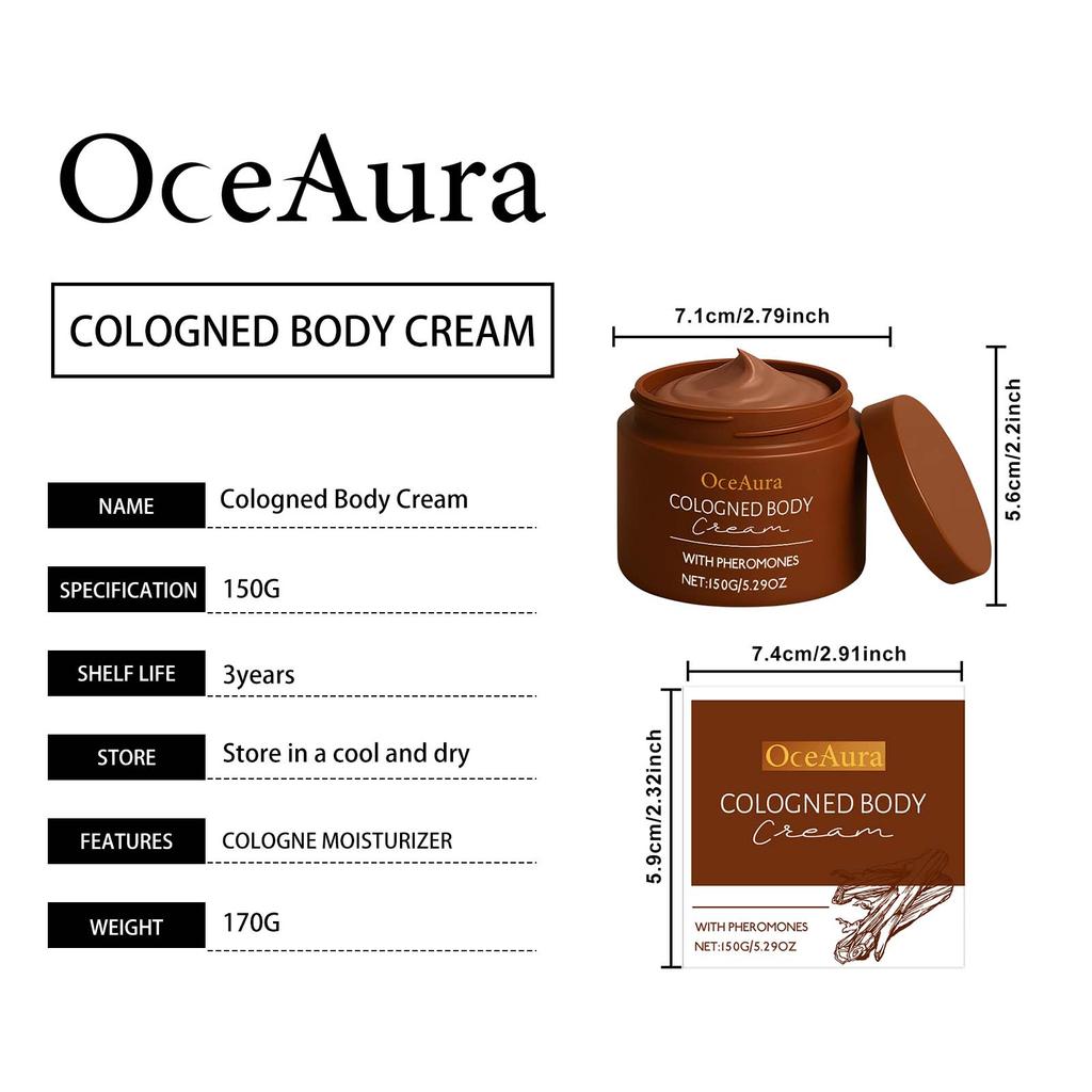 Cologne Fragrance Body Cream All-day Hydration Tailored To Men's Skin Needs Nourish Moisturize Body Skin After Showering