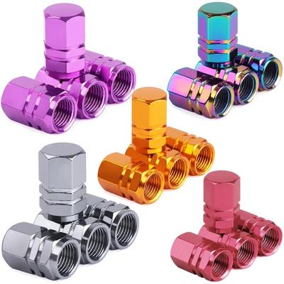 Tire Valve Stem Caps Decorative Tires Accessories Aluminum Alloy Nipple Wheel Caps For Cars Motorcycles Bicycle Cover Dustproof