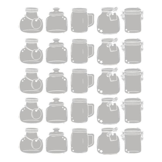 20 Pcs DIY Handmade Transparent Dried Flower Bookmark Clear Jar Bottle Shaped Stickers for Pressed Flowers Page Clips Bookmark