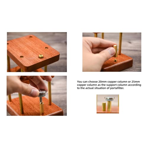 NEOUZA Coffee Tamping Station, Portafilter Stand Holder, Fits Most Espresso Machines, Adjustable Height (58mm)