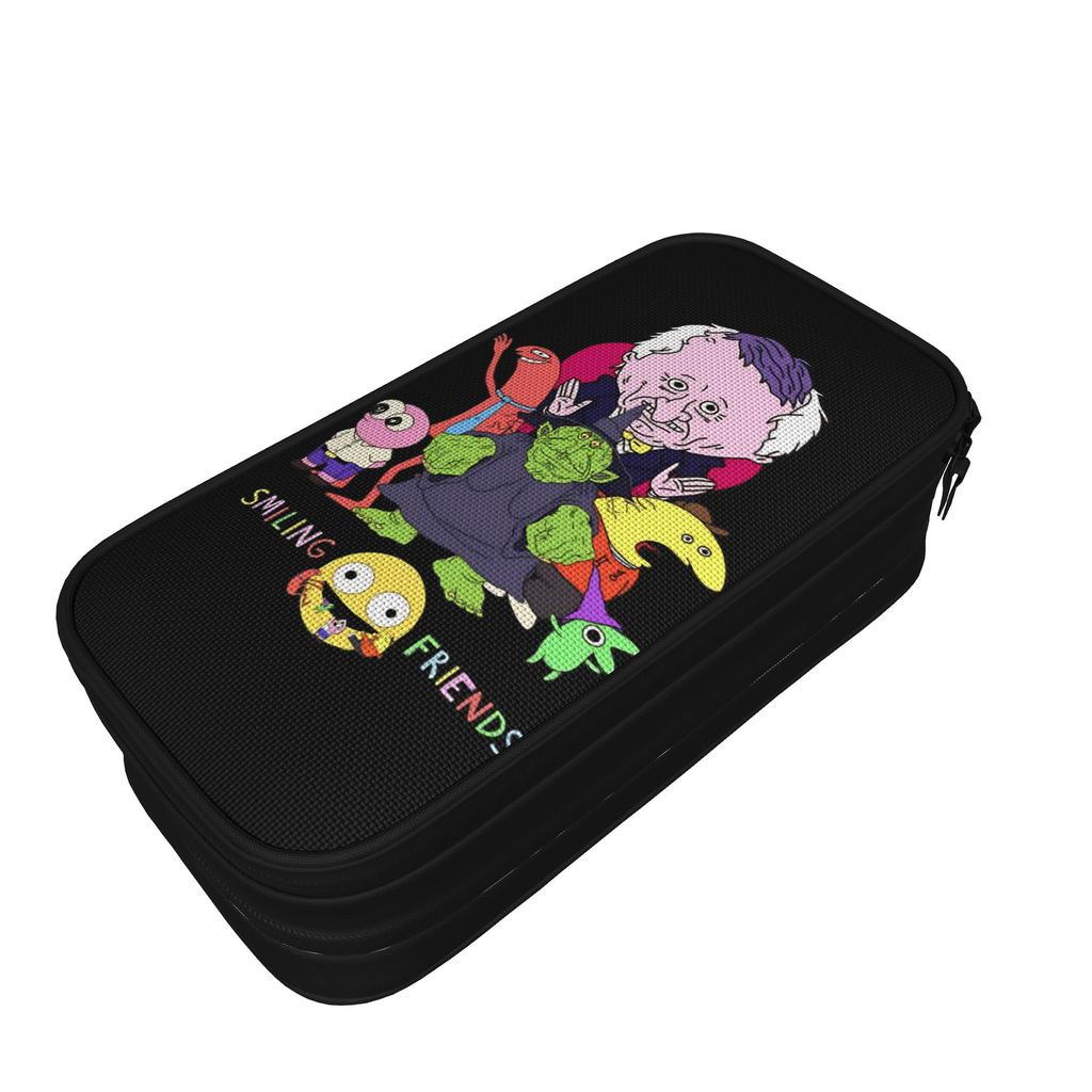 Smiling Friends Animated Sitcom Pencil Case Pencilcases Pen for Student Large Storage Bag School Supplies Gifts Stationery