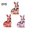 Figurka Króliczka Wielkanocnego Błyszcząca Statua Królika Skarbonka Rzeźba Vintage Króliczka do Dekoracji Stołu w Domu i Biurze Wiosenne Przyjęcia