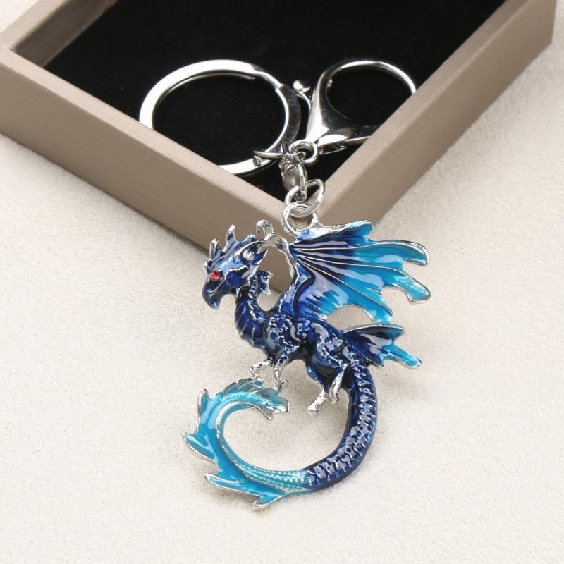 Sada smaltovaných klíčenek s draky Fantasy Klíčenka s wyvernem Přívěsek na tašku Příslušenství ke klíčům od auta Dárek