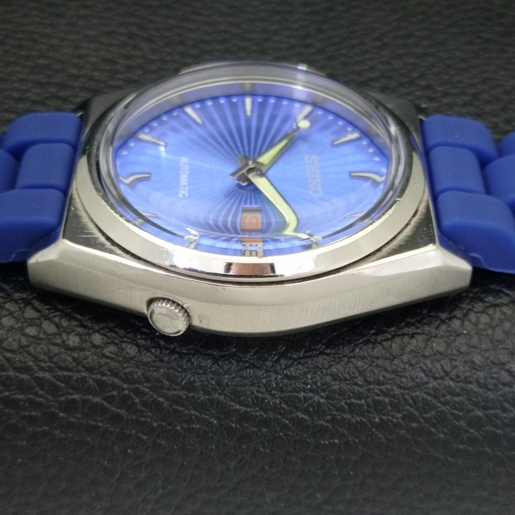 SEIKO AUTOMATIC 7009A JAPAN MENS VINTAGE BLUE COLOR DIAL WATCH a701473-5