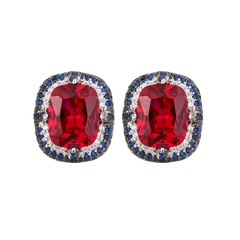 Schmuck Wind Simulation Roter Korund Farbwechsel Retro Inlay Set Hauptstein 12 * 16-8 * 10