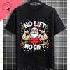 Funny Muscular Santa Christmas Gym Graphic Tshirt Casual Sports Humor Style Pure Cotton Shortsleeve Tshirt Outdoor Clothing