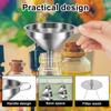 7/14 Pcs Stainless Steel Funnel Kitchen Funnel with Removable Strainer and Handle  Dishwasher Safe Cooking Funnels for Oil Flour