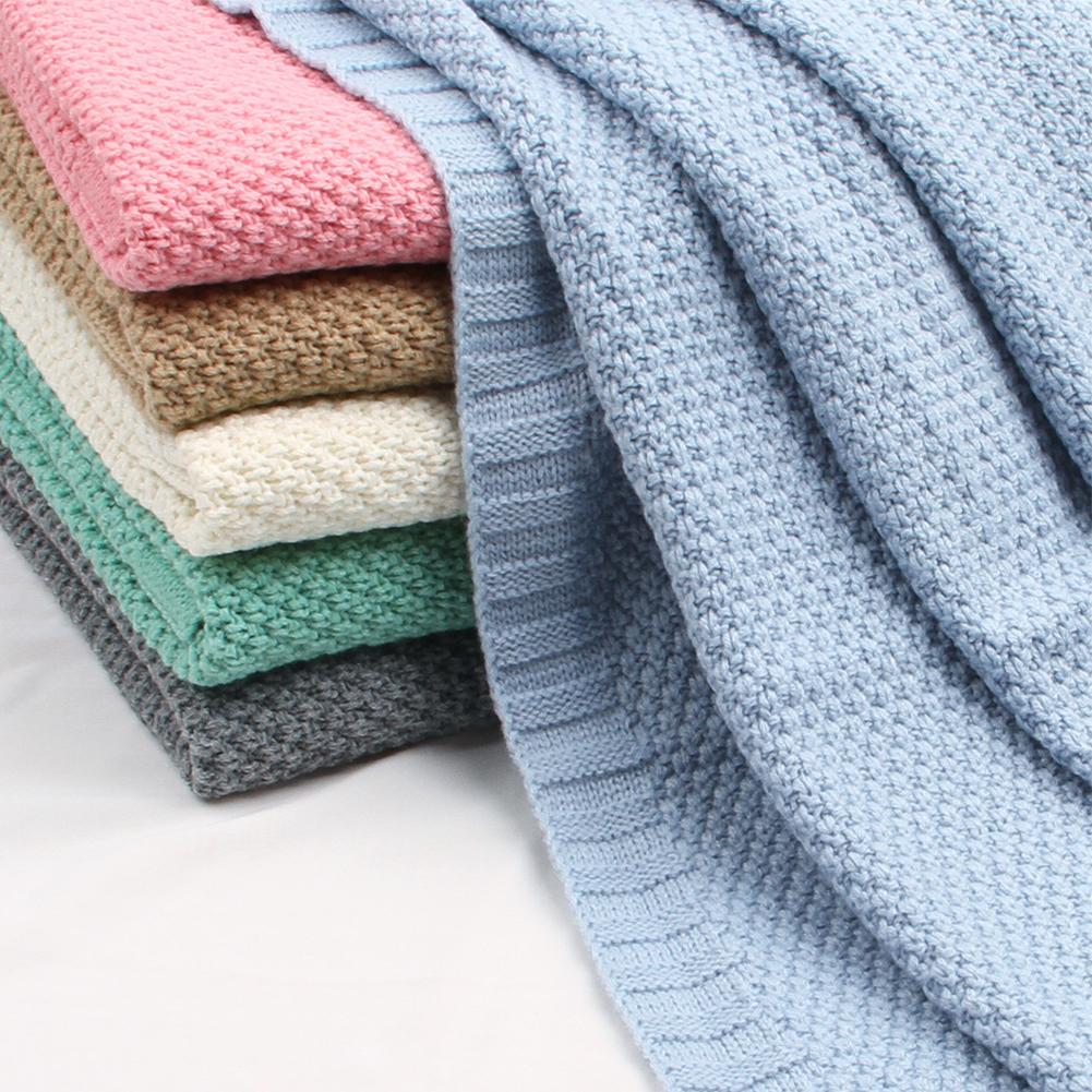 Knitted Blanket  Windproof Infnat Wrap Woolen Quilt Air Conditioning Cover Nap Blankets