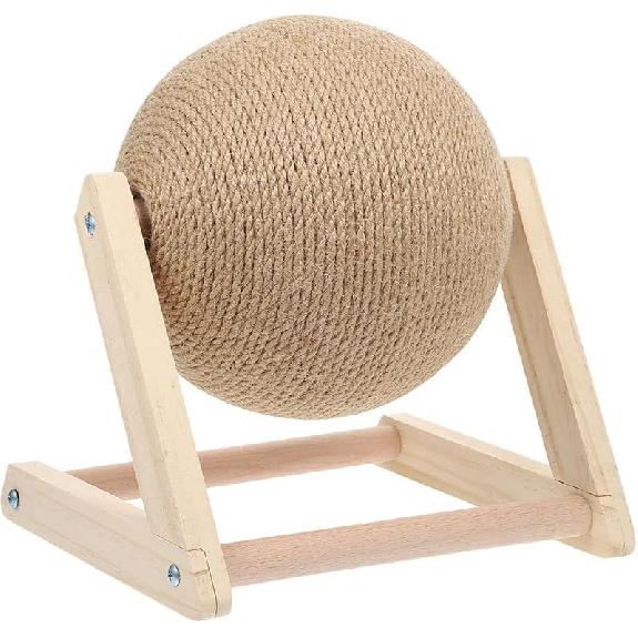 

Kisangel Игрушка-когтеточка для кошек Когтеточка для кошек Игрушка-дразнилка для кошек Колесо для упражнений для домашних кошек Кошачий канат Когтеточка для кошек на подставке Игрушки для питомцев 18x18cm