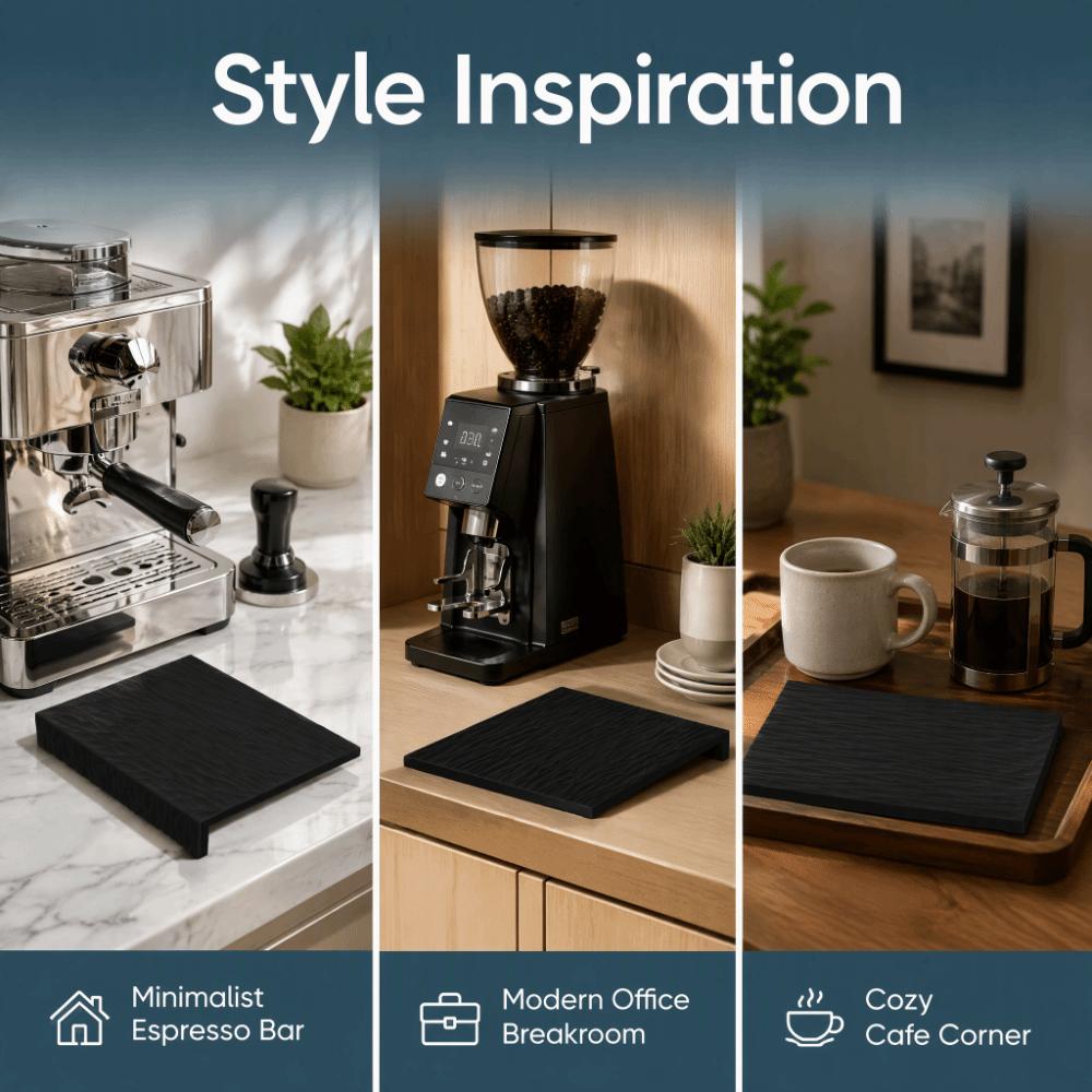 Food Grade Silicone Coffee Tamping Mat Non-Slip Texture Silicone Tamper Mat Coffee Shop