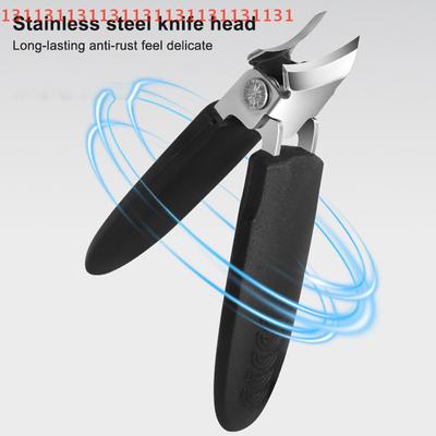 Opening Anti-Splash Nail Clipper Stainless Steel Toenail Pliers Manicure Tools Professional Super Sharp Slanted Nail Clippers