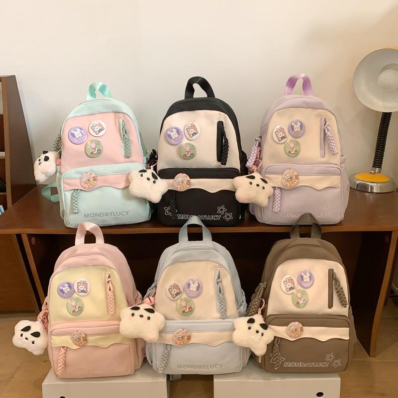 Simple and Versatile Student Backpack Summer New Girls Lightweight Schoolbag College Students Class Outing Backpack