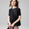 Wudao Light Luxury Pleated Beaded Round Neck Short Sleeve T-Shirt