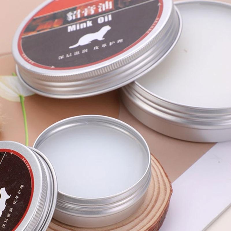20/100g Naturlederpflege Nerzölbalsam Tiefenpflege für Schuhe und Taschen Verlängert die Lebensdauer Stellt Glanz wieder her