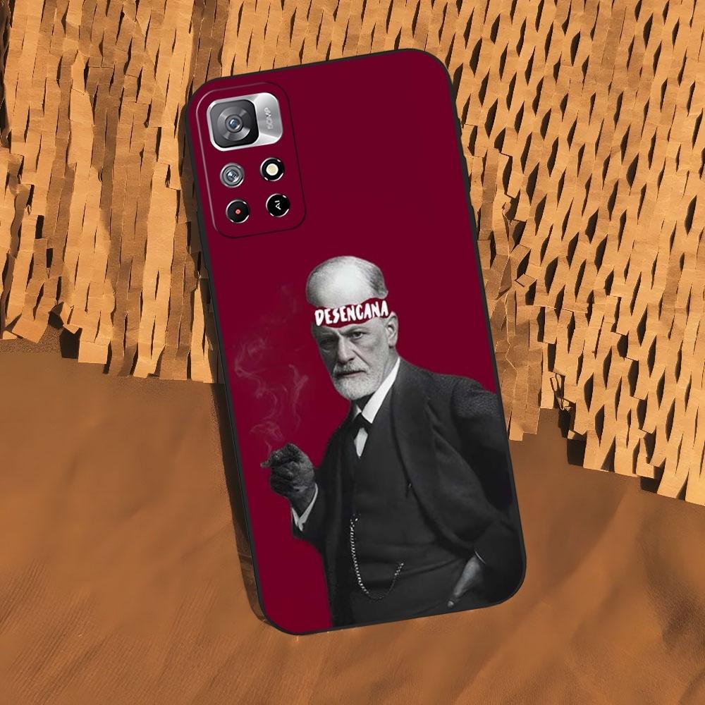 Sigmund Freud Phone Case for Xiaomi 15 14 13 12 Mi 11 ultra Pro Lite Black Soft Silicone Cover