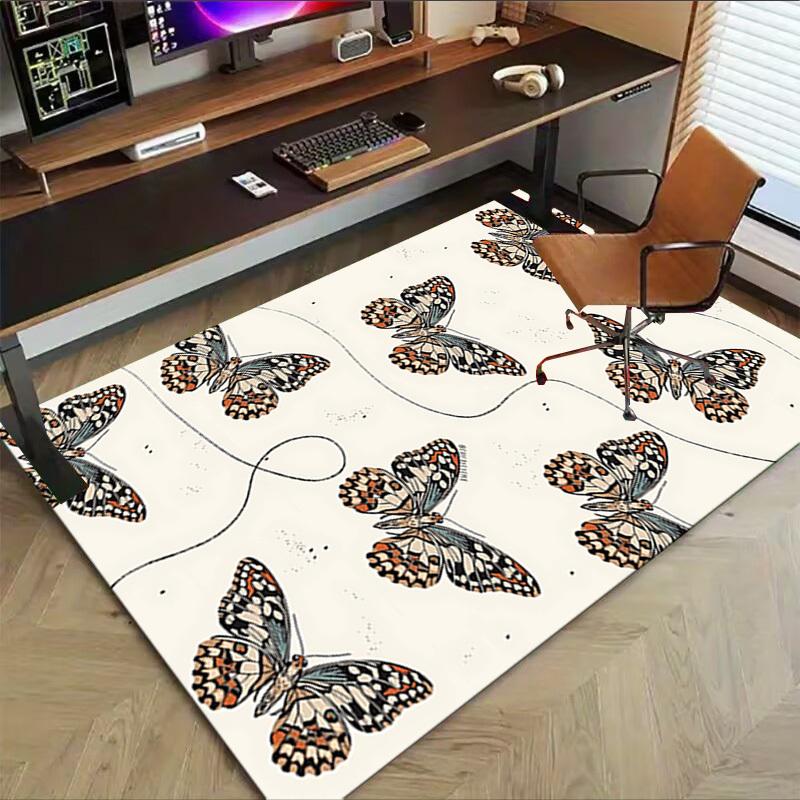 1PC Butterfly Print Extra Large Non Slip Floor carpet, Office, family, bedroom, Studio   Large Area Rug Indoor Rugs, , Vibrant Colors