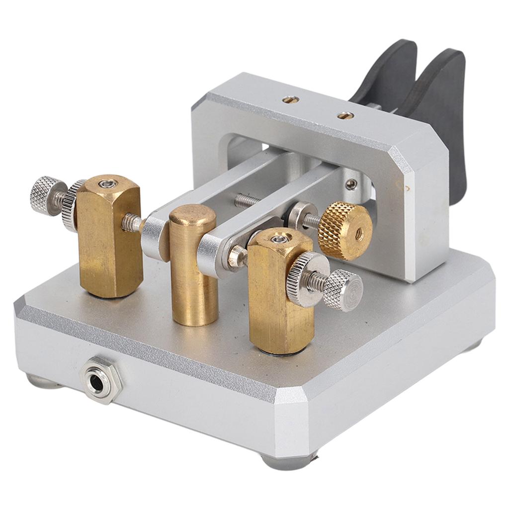 Morse Code Key Double Paddle Automatic CW Shortwave Telegram Tapper for Training