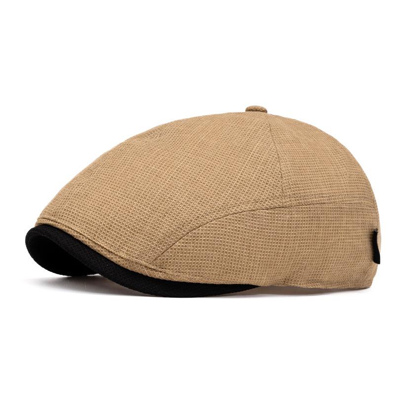 Summer Men's Beret Thin Newsboy Caps British Octagonal Cap
