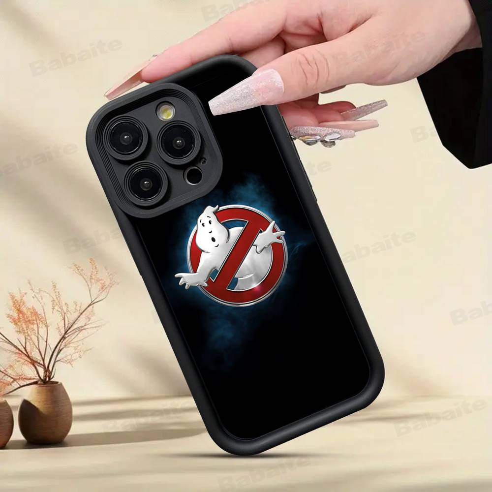 Movie-G-Ghostbusters Silicone Soft Phone Case For iPhone 17 16 15 14 Plus 13 12 Mini 11 Black Cover