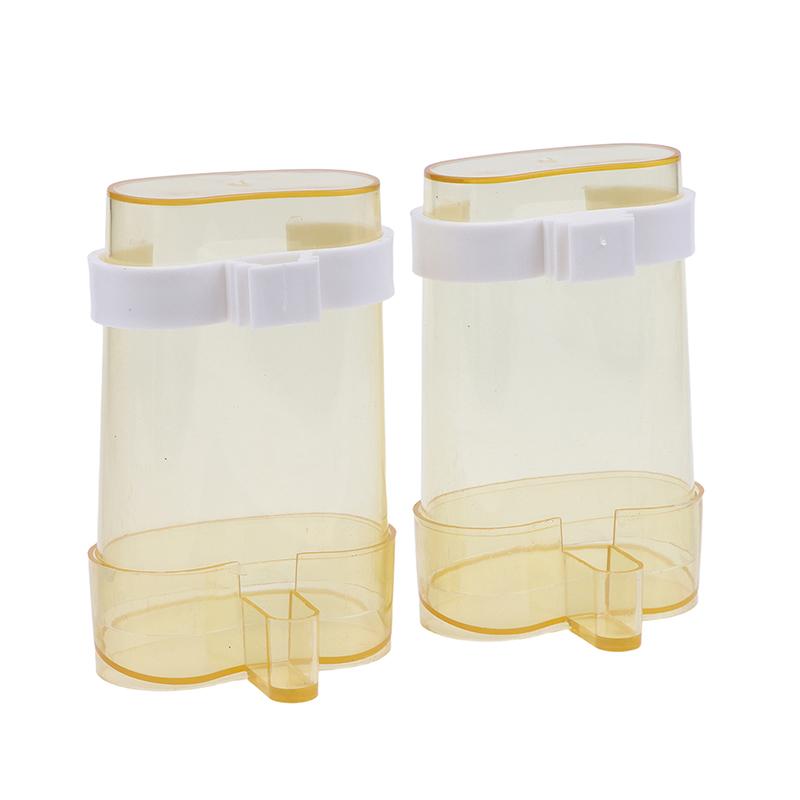 2/4Pcs Plastic Birds Water Feeders Dispenser Automatic Bird Feeder Parrot Canary Parakeet Cage Food Drinking Feeding Supplies