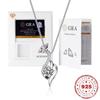 S925 Sterling Silver 1 Carat Moissanite Necklace for Women Ins Luxury Six-claw Inlaid Clavicle Chain Diamond Necklace