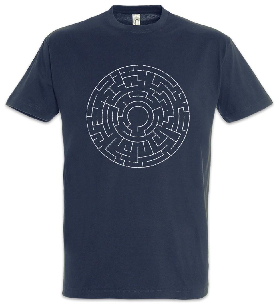 Circle Maze II Men s T-Shirt Maze Mysticism Mysticism Spiral Hypnosis 3XL