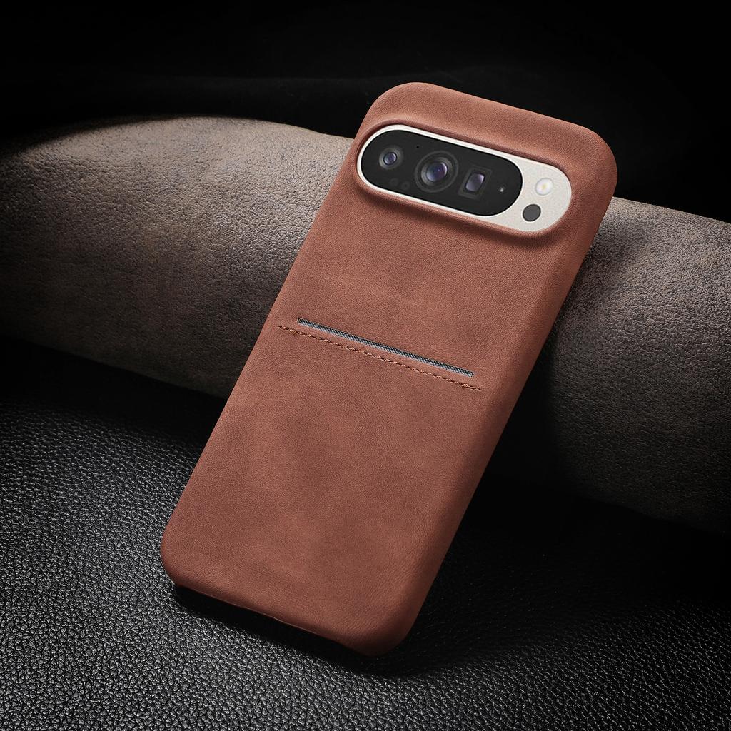 Applicable to Google 9Pro mobile phone case S25Ultra skin-feeling sheepskin matte insert card anti-drop case Google 8A solid color