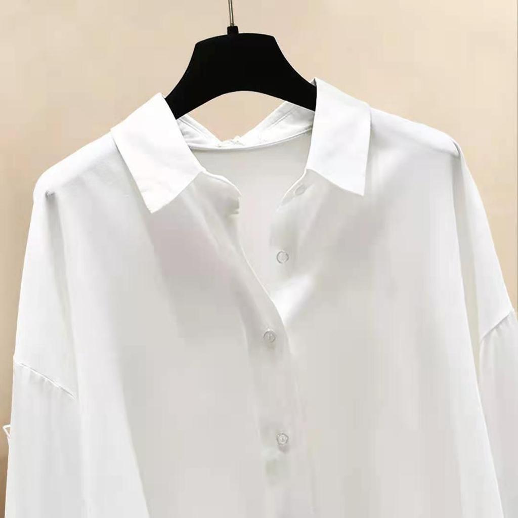 Stilvolle und lockere Chiffonbluse für Damen, Neuankömmling im Frühjahr/Sommer mit schulterfreiem Design und weicher Textur