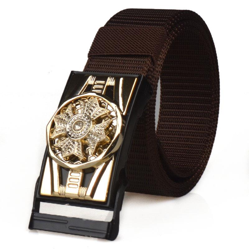 Curea cu cataramă automată pentru bărbați vine și pleacă, curea din pânză, nailon țesut, respirabilă și durabilă, Stall