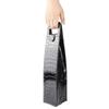 PU Resuable Leather Wine Tote Bag Champagne Beer Gift Bags Carrier(black)